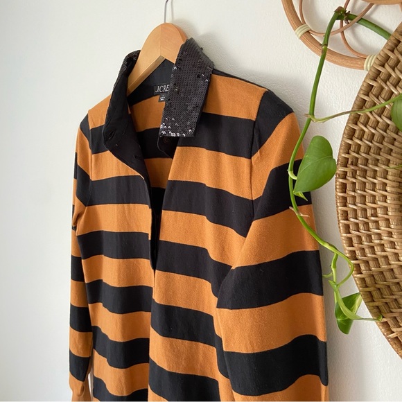 J. Crew Black and Tan Striped Rugby Top - Picture 5 of 11